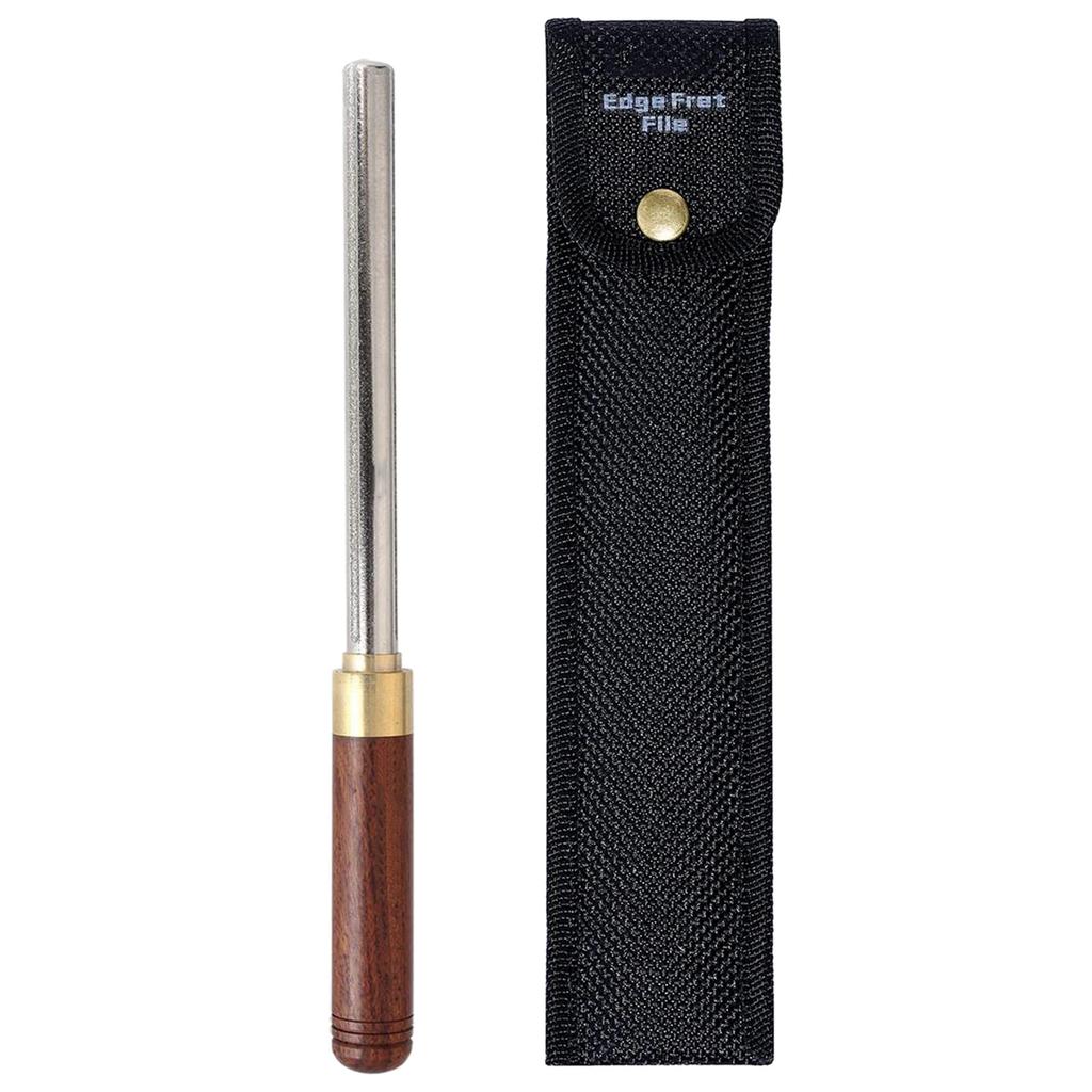 Guitar Fret Crowning Tool Fret File Dressing with Narrow/Medium/Wide 3 Edges Guitar Repairing & Luthier Tool Wood Handle