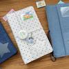 A6  Retro White Polka Dots With 45 Sheets Inner Page DIY PU Clip-on Notebook Loose Leaf Notebook