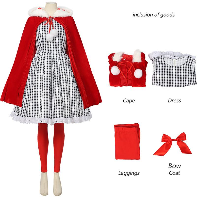 

Stylish And Festive 2024 Christmas Cindy Cosplay Costume For Kids And Adults XXL