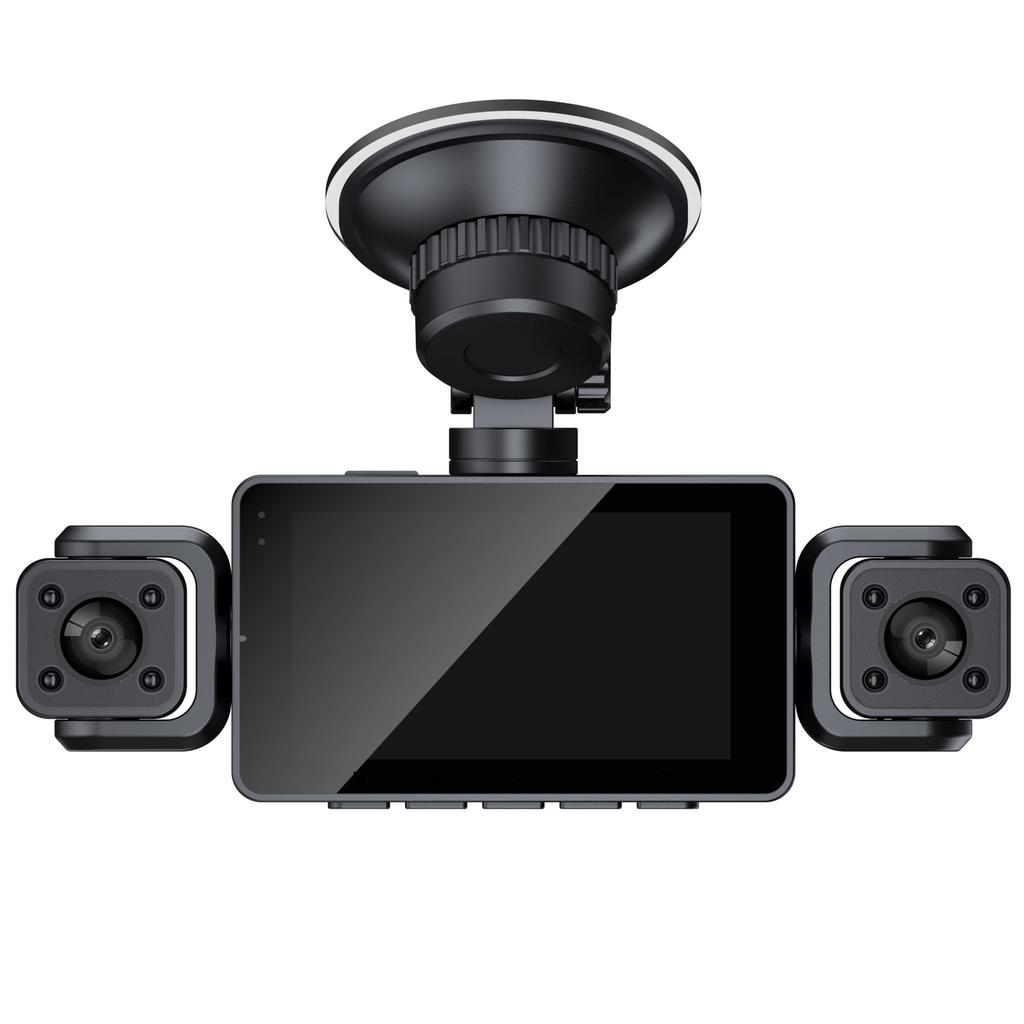 4 Channel Dash Cam, 1080P Front and 480P Rear Left Right, WiFi Car Camera with Night Vision, Parking Mode, Loop