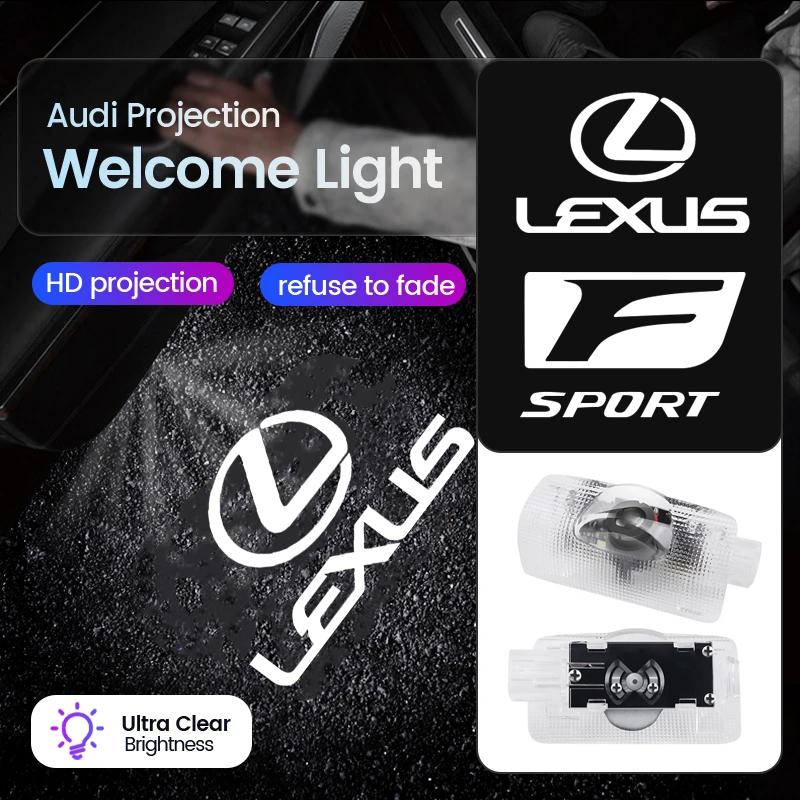 2 Stück LED Willkommensleuchten Auto Tür Emblem Projektor Lampen Für Lexus LS LC RZ IS350 ES300 GS350 CT200h GX460 LX570 RX500h NX300 LM