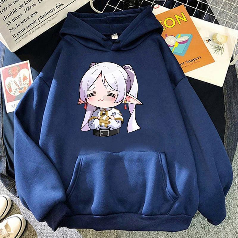 სასაცილო ანიმე ფრიერენის პრინტიანი ჰუდი მოდური ჰუდები