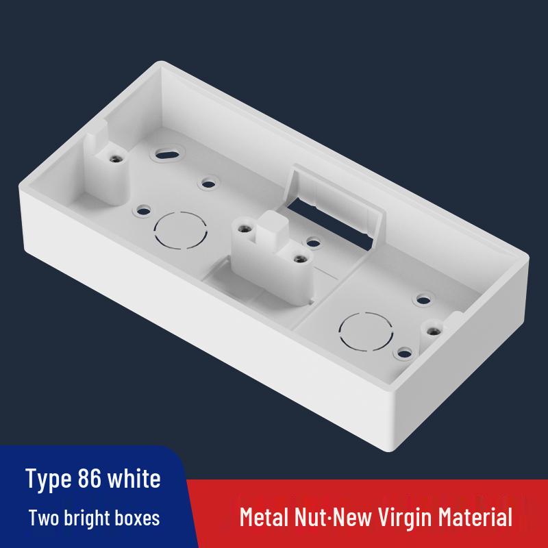 Universal PVC Type 86 Thickened Surface Mount Switch & Socket Junction Box, Double/Triple