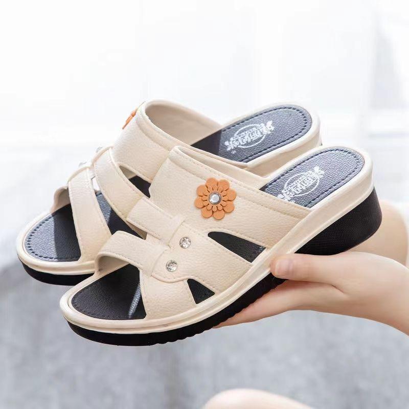 

Sandals and Slippers Women s Summer Casual Slope Heel Waterproof Platform Women s Women s Beach Sandals 42 білий