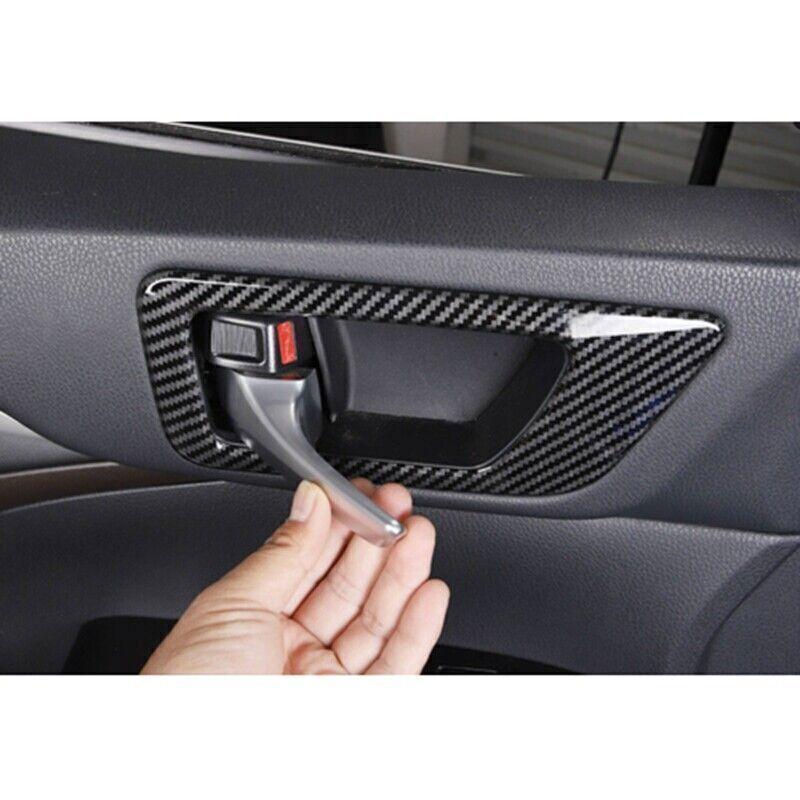 For Toyota Highlander 2017-19 ABS Carbon Fiber Inner Door Handle Bowl Cover Trim
