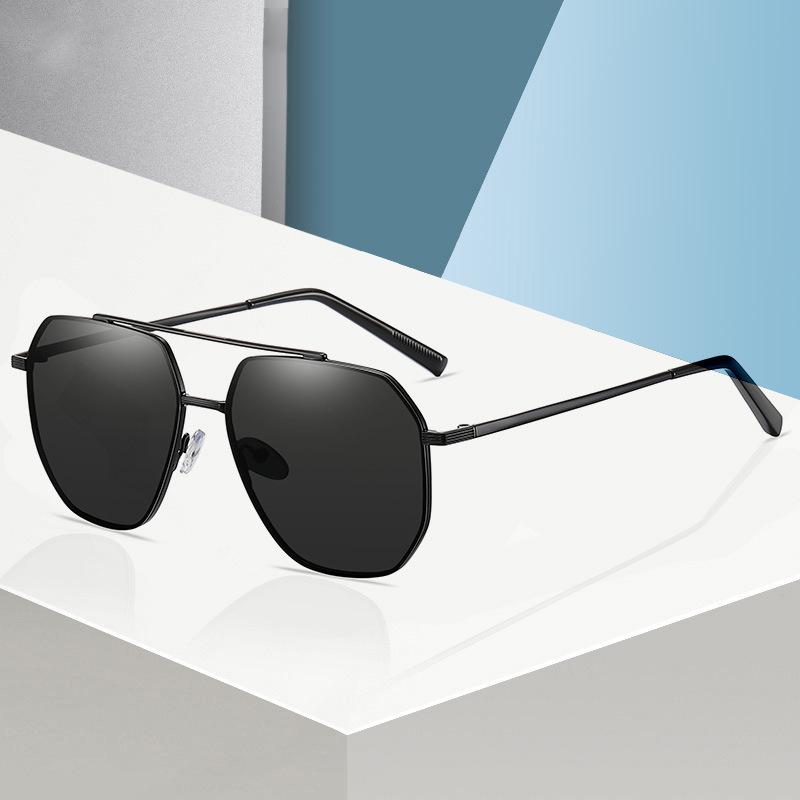 New Polygonal Polarized Sunglasses Male Driver Driving Square Rimless Glasses Fishing Looking Floating Sunglasses