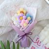 Mini-handgefertigter gestrickter Puff-Bouquet, Mini-Strickblumen, handgehaltene Geschenkdekorationen für den Muttertag der Mädchen