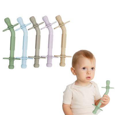 Kinder Kautube Säugling Kaut Spielzeug Zahnungsspielzeug Logopädie Zähne Massierer Kinder Sprechen Mund-Rehabilitation Training Sprechwerkzeuge