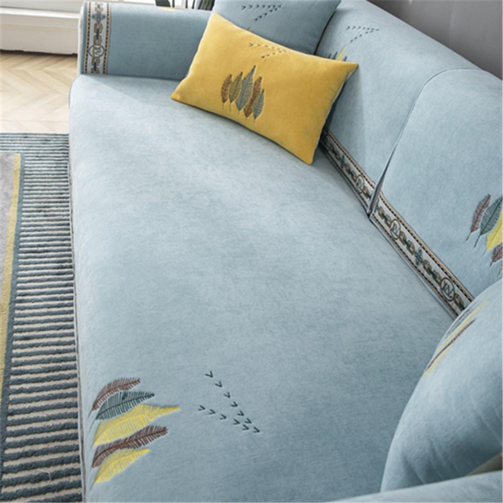 Čtyři roční období Univerzální Vyšívaný Jednobarevný Chenille Široká stuha Polštář na pohovku Severský Jednoduchý Protiskluzový Kombinace Polštář na pohovku Ručník