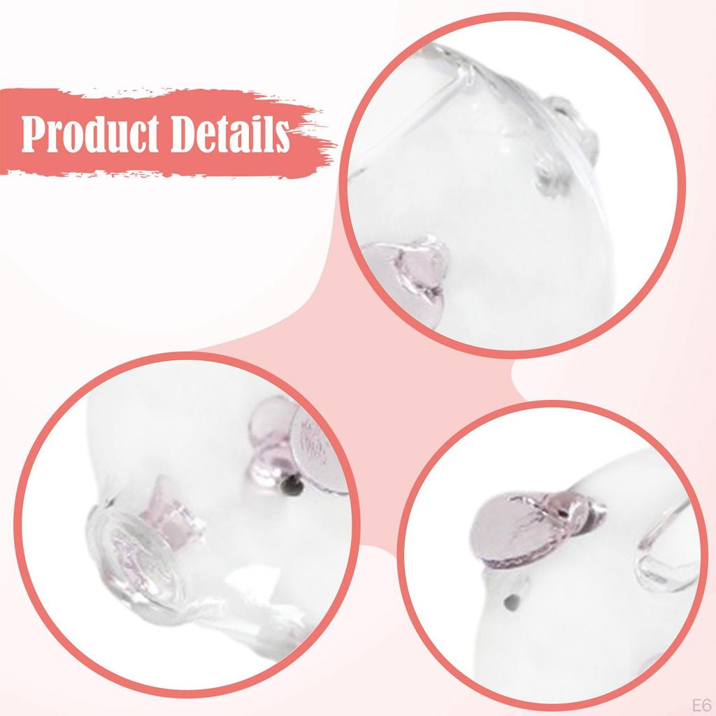 Klares Glas Sparschwein Spardose Geldbehälter Etui Schreibtisch Spardose Box für Kinderzimmer