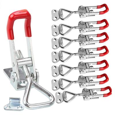 Adjustable Heavy Duty Iron Buckle Lock Clamp - Set of 2 | Quick and Easy Horizontal Door Bolt Type Catch for Boxes and Doors