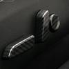For Tesla Model 3 Model Y Carbon Fiber Color Seat Adjust Switch Button Trim Cover Black ABS Car Interior Accessories