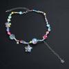 Colorful  Beaded Colored Heart Choker Necklace Adjustable Clavicle Chain for Women Girl Cute Handmade Boho- Jewelry