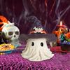 Haunted House Ghost Ornament Fun Ghost Desktop Decor Spooky Halloween Ghost Witch Statue for Indoor Halloween Decor