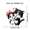 Couple Cat Wall Sticker Living Room Corner Decoration Refrigerator Door Adhesive Vinyl Art Home Decor Removable Peel and Stick
