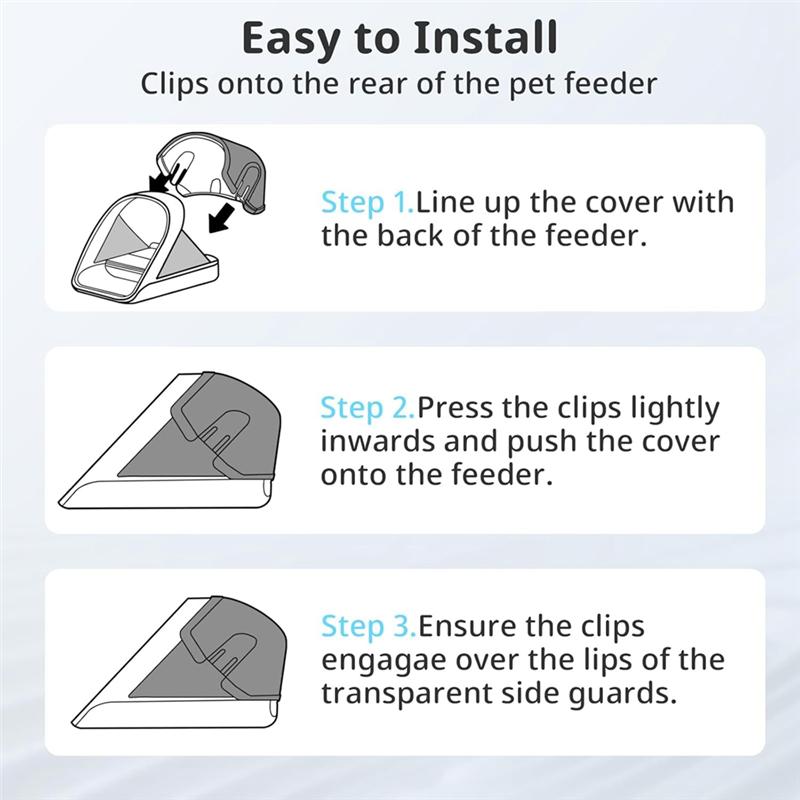 2025 Trend Rear Cover For Automatic Microchip Prevents Persistent Pet From Getting Food From The Back Of The Feeder