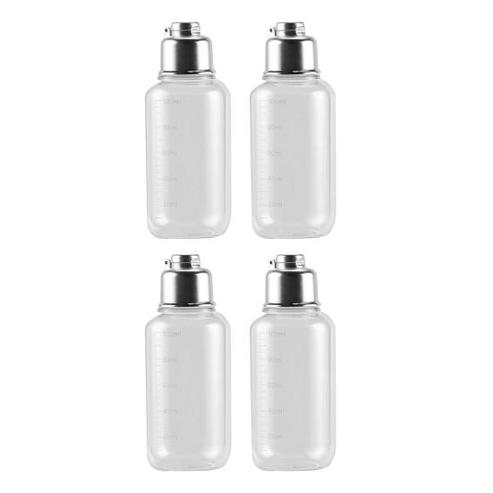 1/2/4Pcs 100ML Clear Fishing Storage Bottle with Scale Transparent Refillable PET with Empty Sealed Vial Liquid Container Fishing Accessories