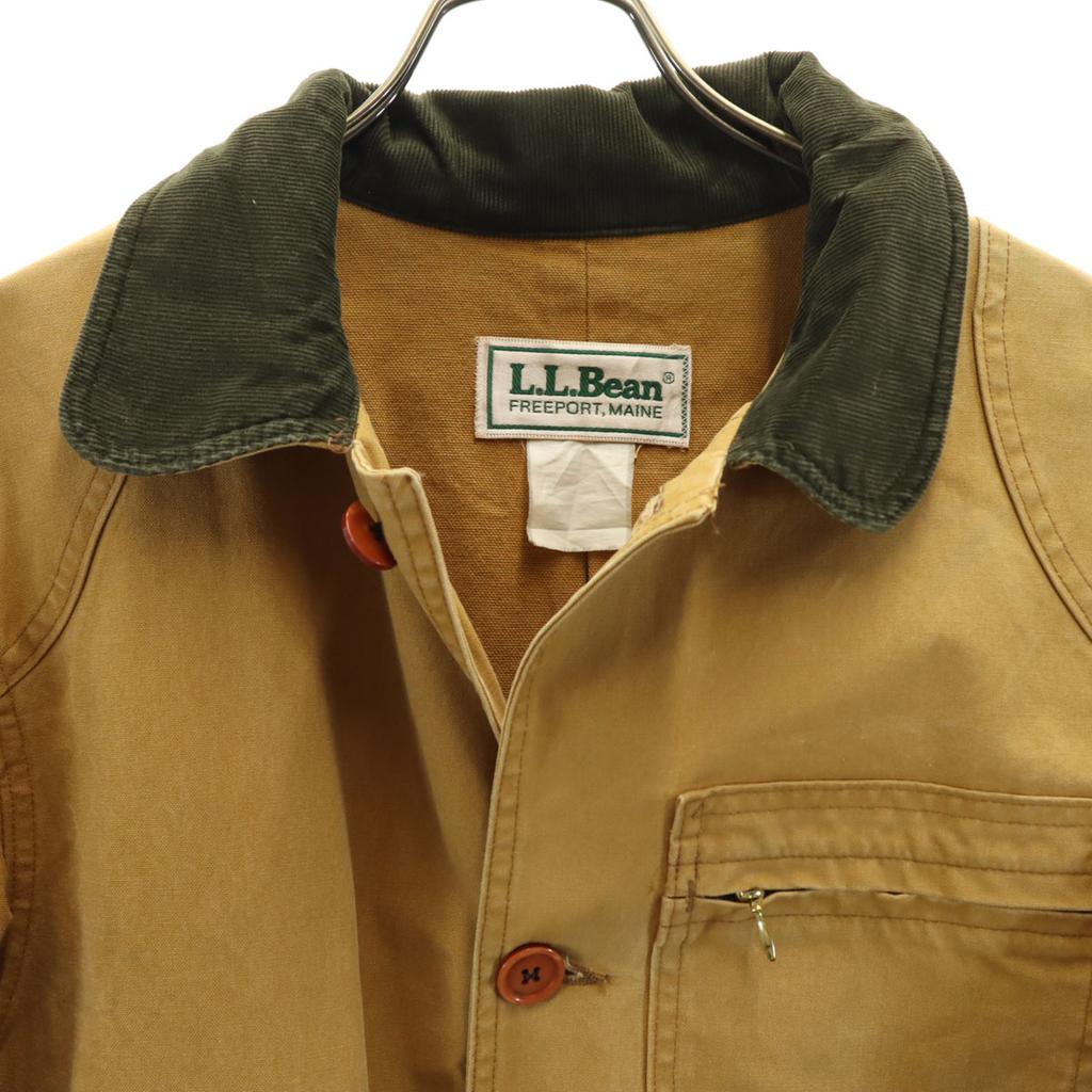 L.L.Bean 80s vintage Hunting jacket Camel Corduroy Collar Outdoor Men's Used