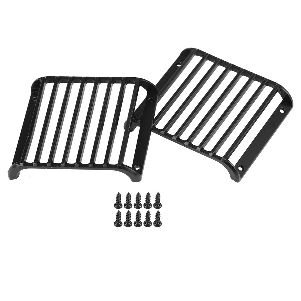 2 Pcs Metal Front Light Cover Grille for Traxxas TRX 4 1 10 Scale RC Crawler Car