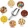 Metal Ice Scoop Stainless Steel Food Candy Scoop for Cookie Flour Pet Dog Food Dishwasher Safe Kitchen Tools Bar Party Supplies