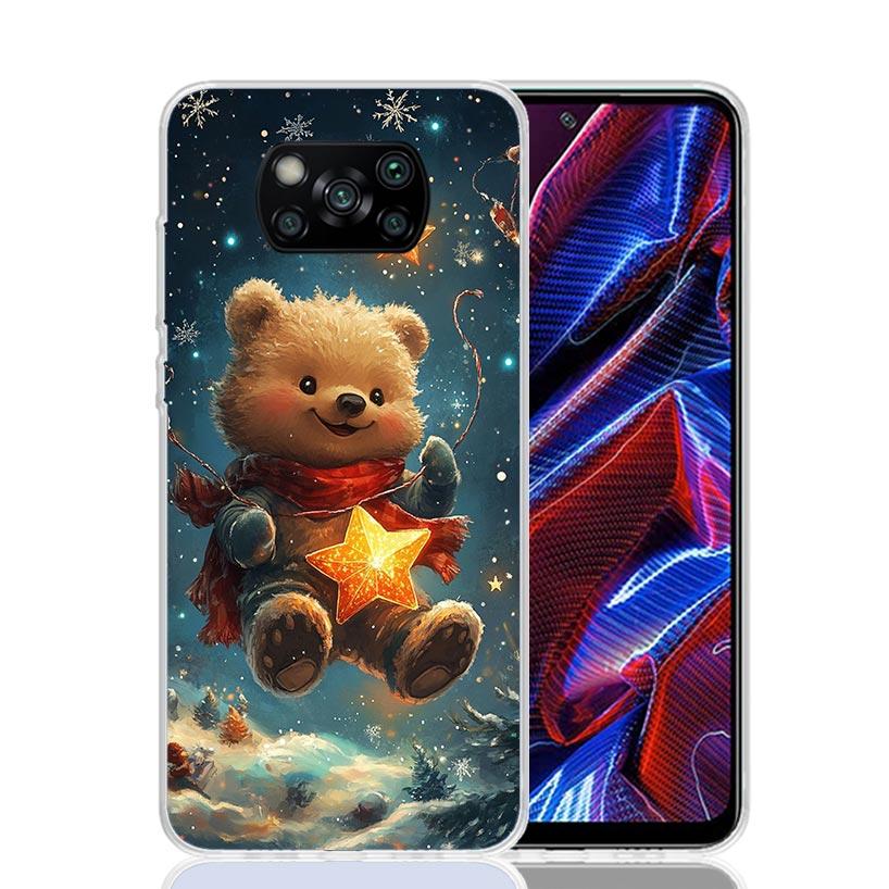 

Animal Brown Cute Bear Phone Case For Xiaomi Poco X7 X6 X5 Pro F7 Ultra Redmi 15C 15 13 13C 12 12C 10 10A 10C 9 9A 9C 9T Cover P Xiaomi Poco X6 Pro