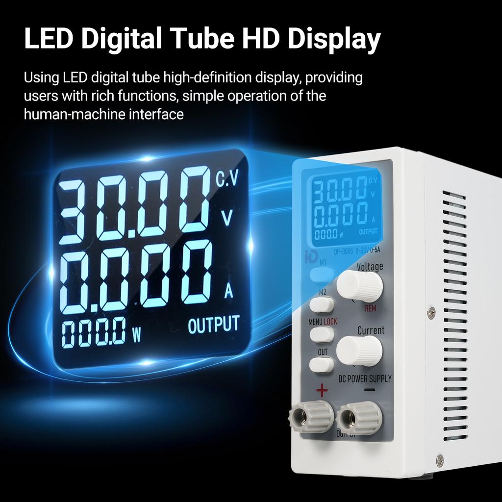 DC Power Supply Variable 30V 5A 150W 4-Digital LED Display Precision Adjustable Regulated Switching