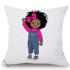 Africa Baby Cartoon Throw Pillow Case Cute Girl Children Room Sofa Bed Decorative Cushion Cover Velvet Soft Pillowcase 45X45Cm