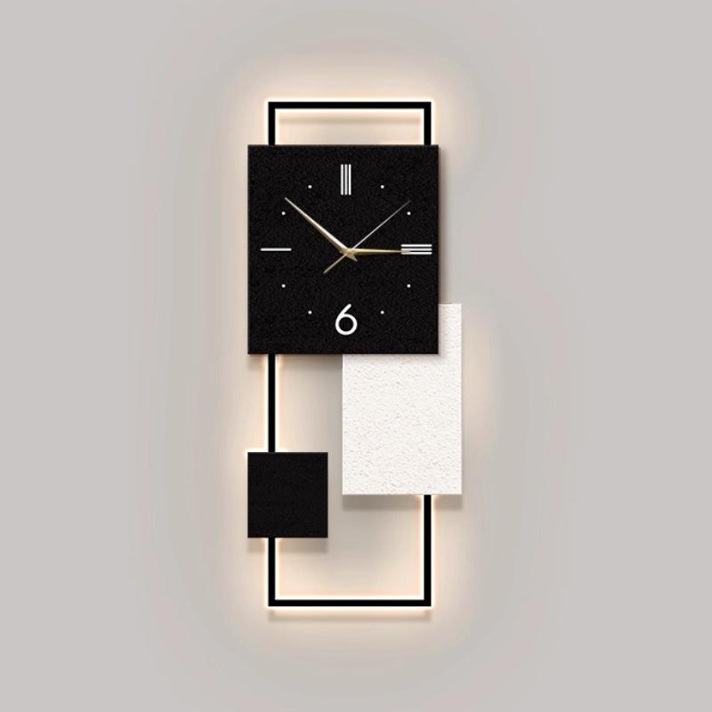 Luxury Living Room Wall Clock Restaurant Clock Mural Watch Room Decorations Corridor LED Mute Quartz Clock Home Decor Items