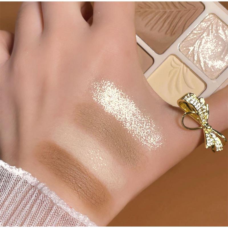 4 Colors Long-Lasting Matte Highlighter Bronzers Palette Face Shading Grooming Powder Makeup 3D Face Contouring Bronzer Cosmetic