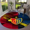 FC Basel Round Area Rug,Carpet Rug for Living Room Bedroom Sofa Playroom Decor,Non-slip Floor Mat