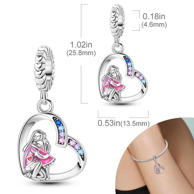 New 925 Silver Charms Bead Safety Chain Bead Fit Original Charms Bracelet Pendant Fine DIY Birthday Jewelry For Women
