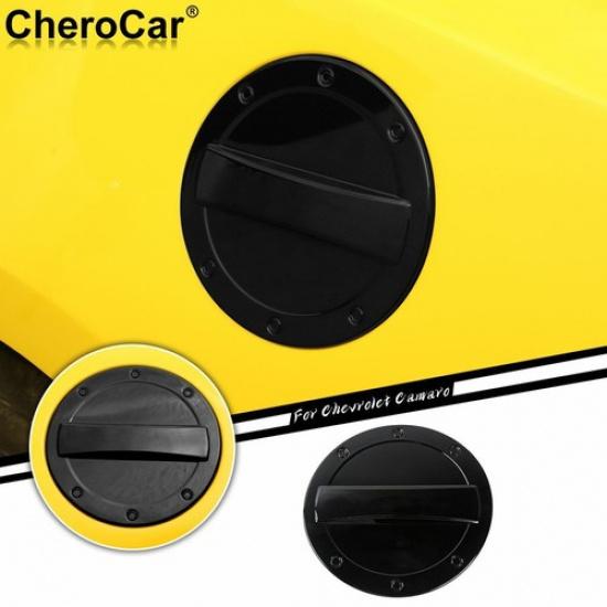 Black Car Exterior Fuel Tank Cover Gas Lid Cap Decor Trim For Chevy Camaro 17-24