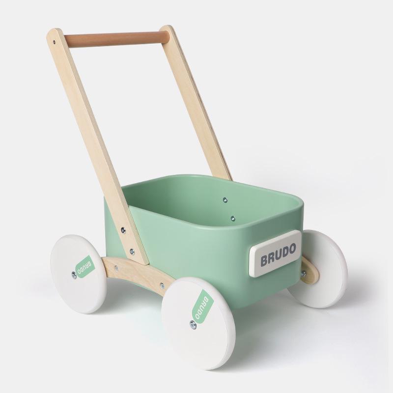 Wooden Baby Walker: Multifunctional Learning Trolley & Push Cart Toy
