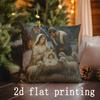 Home Decor Nativity Scene Christmas Pillow Covers Decor Pattern Cushion Cover Suitable For Sofa Bedroom Car Pillow Cover