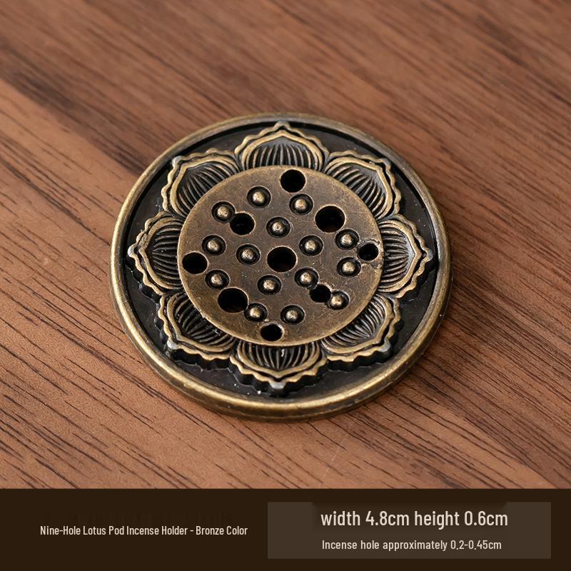 Antyczny dwuwarstwowy uchwyt na kadzidło lotosowe na ceremonię herbaty i kadzidło Buddy, wielopory palnik na kadzidło sandałowe.