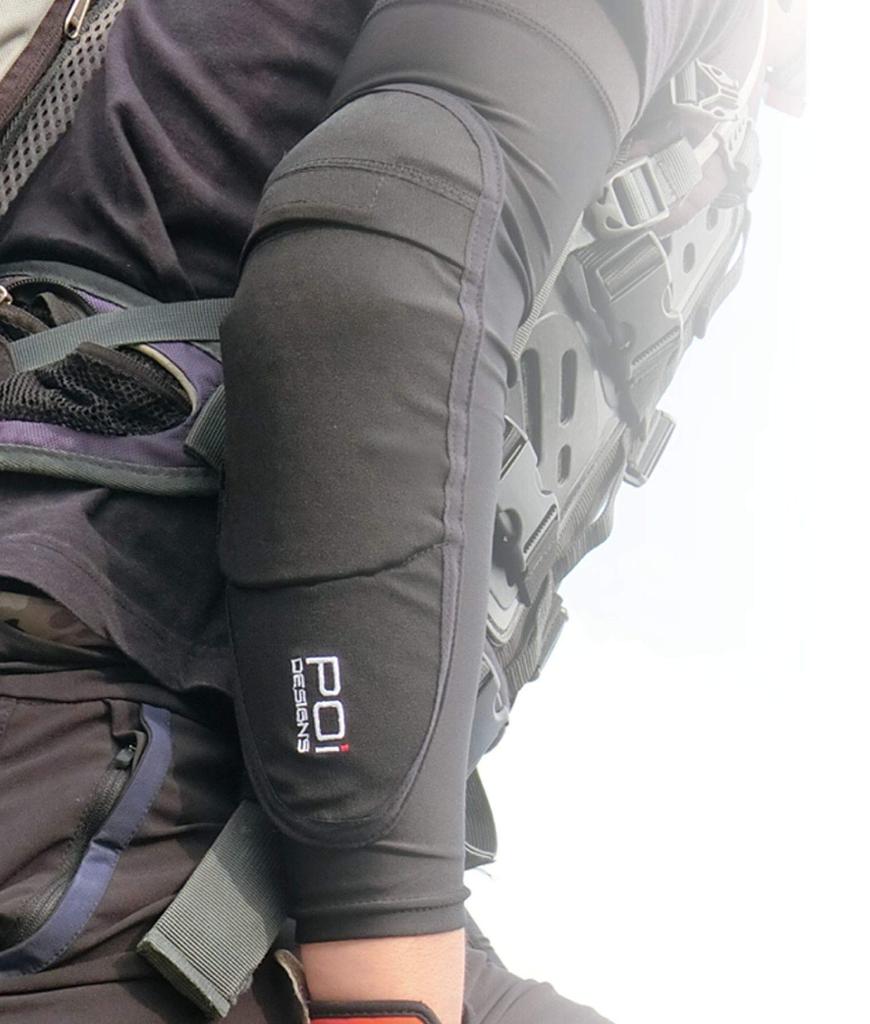 POI DESIGNS Waben-Schaumstoff Armschützer P09ACC01302, Schwarz, L/XL,