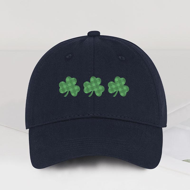 Clover Print SoftTop Baseball Cap Soft Comfortable Lightweight Breathable Lucky Festive St Patricks Day Style Unisex Perfe