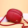 Sufficient soft leather splicing three-layer women's small bags diagonal span bags are all simple trendy shopping bags
