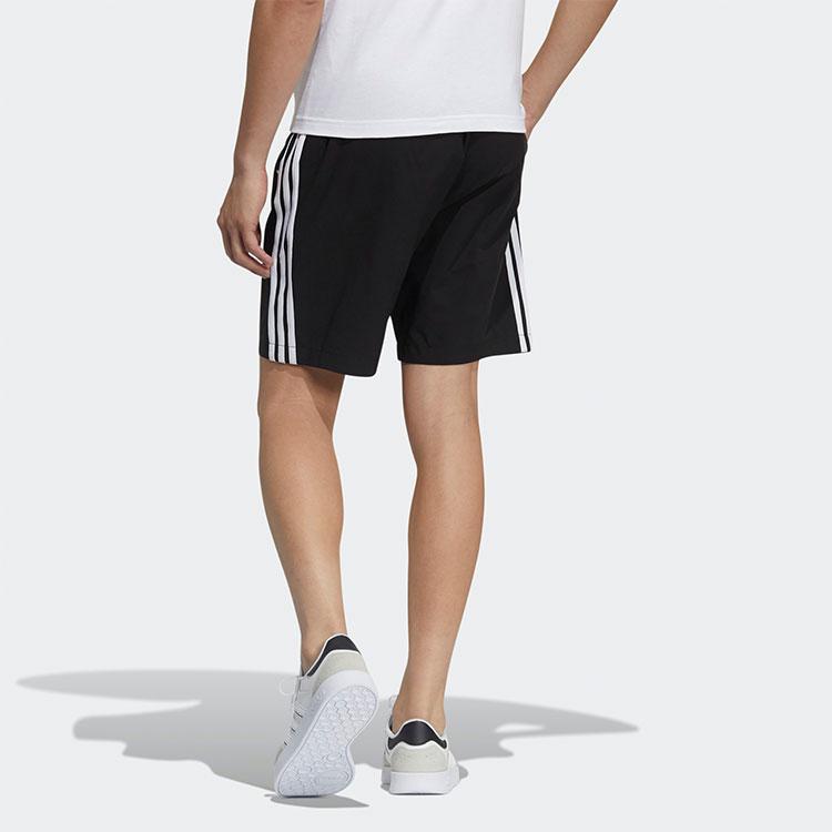 Adidas Neo Logo Print Stripe Casual Sports Slim Shorts Men Bottoms Black GP4912