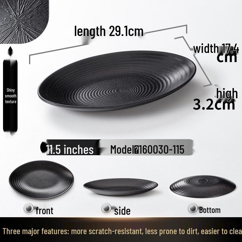 A5 Melamine Rectangular BBQ & Hot Pot Side Dish Plate