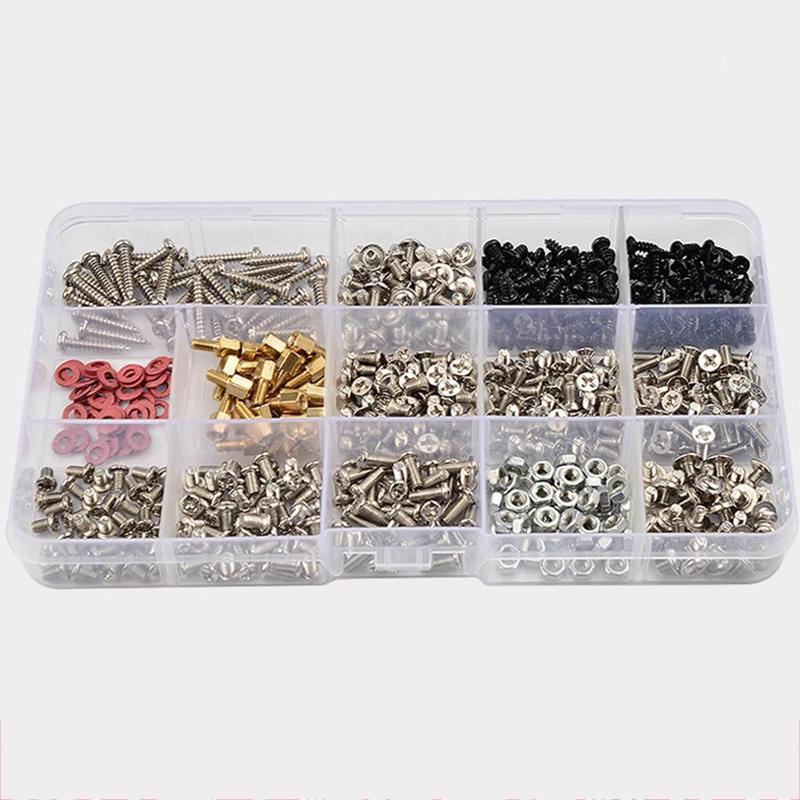 360/228PCS Computer PC Case Hard Disk Drive Fan Motherboard Power Supply Server HDD PSU PCI Mount Repair DIY Screw Bolt Kit Set