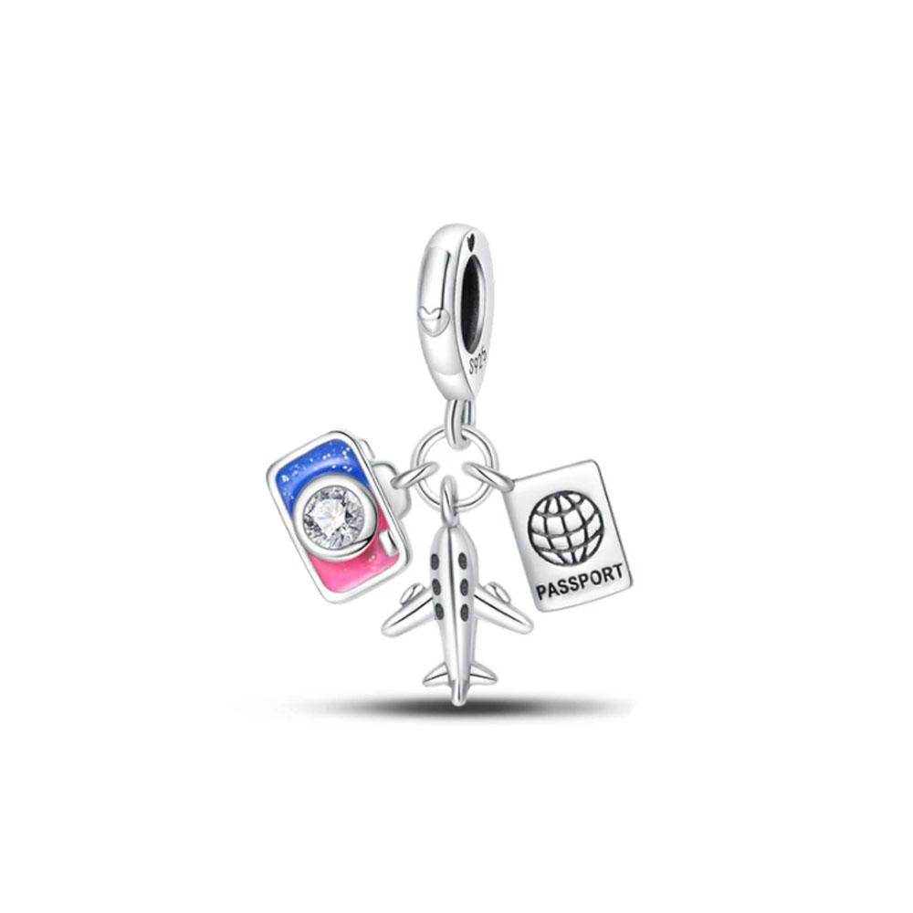 New Copper Four-Leaf Clover Lucky Grass Pendant Bead Diy Fit Original Pendant Charm Bracelet Women Fashion Jewelry