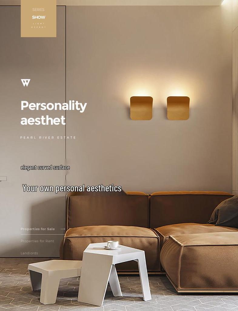 Nordic Modern Minimalist Wall Lamp - Designer Style for Living Room, Bedroom, Hallway, or Stairway.