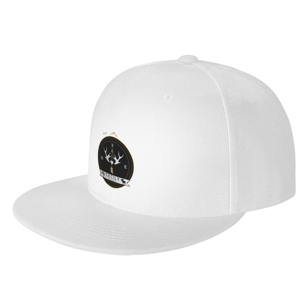 Fashion Cecily with white plane Flat Brim Sun Hat Literary Style Polo Cap
