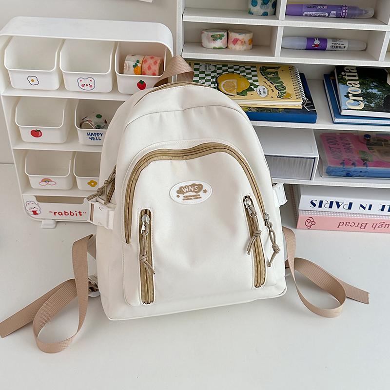 

Простой студенческий маленький школьный рюкзак, однотонный легкий рюкзак для путешествий для девочек