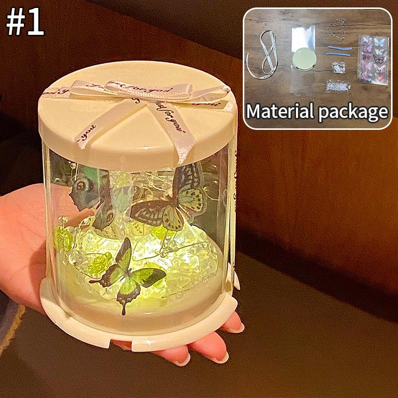 Diy Flower Lamp Ornament Table Lamp Decoraitons Handmade Crafts Gifts Desk Accessories Mother'S Day Children'S Day Gifts