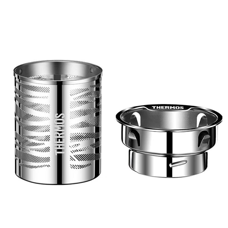 Thermos Water Ripple Portable Double-Layer Glass Cup 400ml