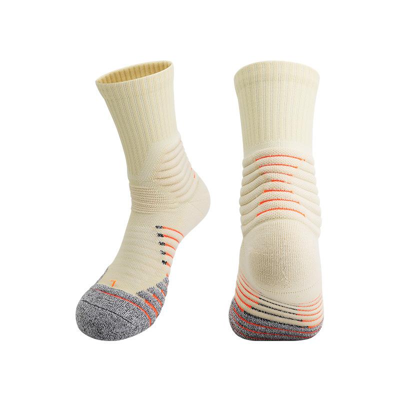 High-Top Basketball Socks Actual Combat Long-Tube Badminton Towel Socks Sweat-Absorbing Zhongbang Running Socks Medium-Tube Sports Socks