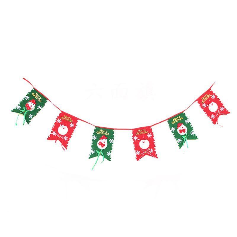 Festive Merry Christmas Bunting Hanging Banner Flag For Xmas Party Decoration