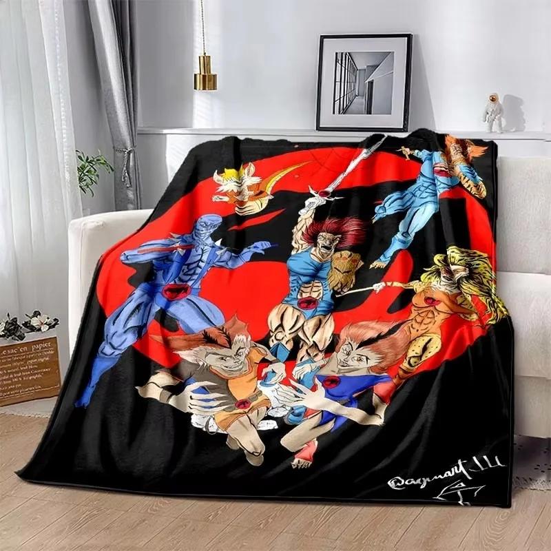Fashion Cartoon Thundercats Printed Blanket Picnic Blankets Warm Blanket Soft and Comfortable Blanket Home Travel Birthday Gifts